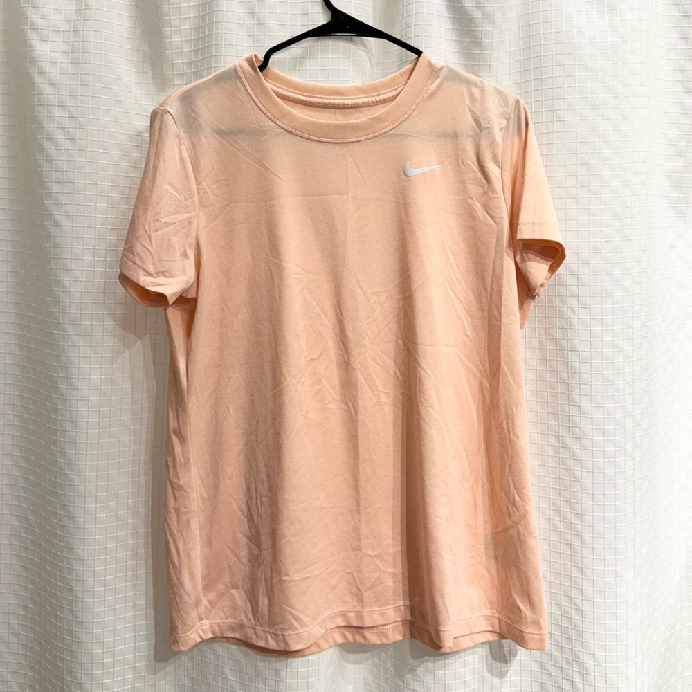 Nike Women's Light Pink Short-Sleeve Dri-FIT Tee